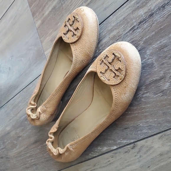 Tory Burch Womens Reva Logo Ballet classic Flats shoes sz 7M - Picture 2 of 12